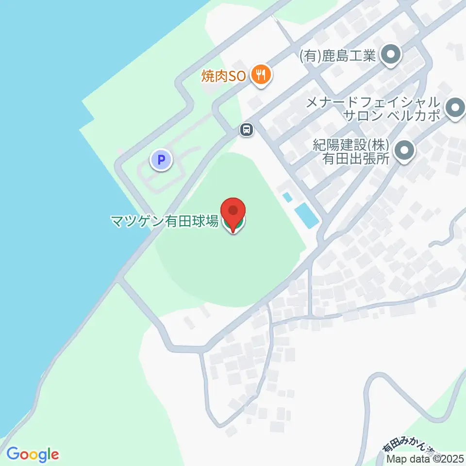 マツゲン有田球場周辺のコンビニエンスストア一覧地図