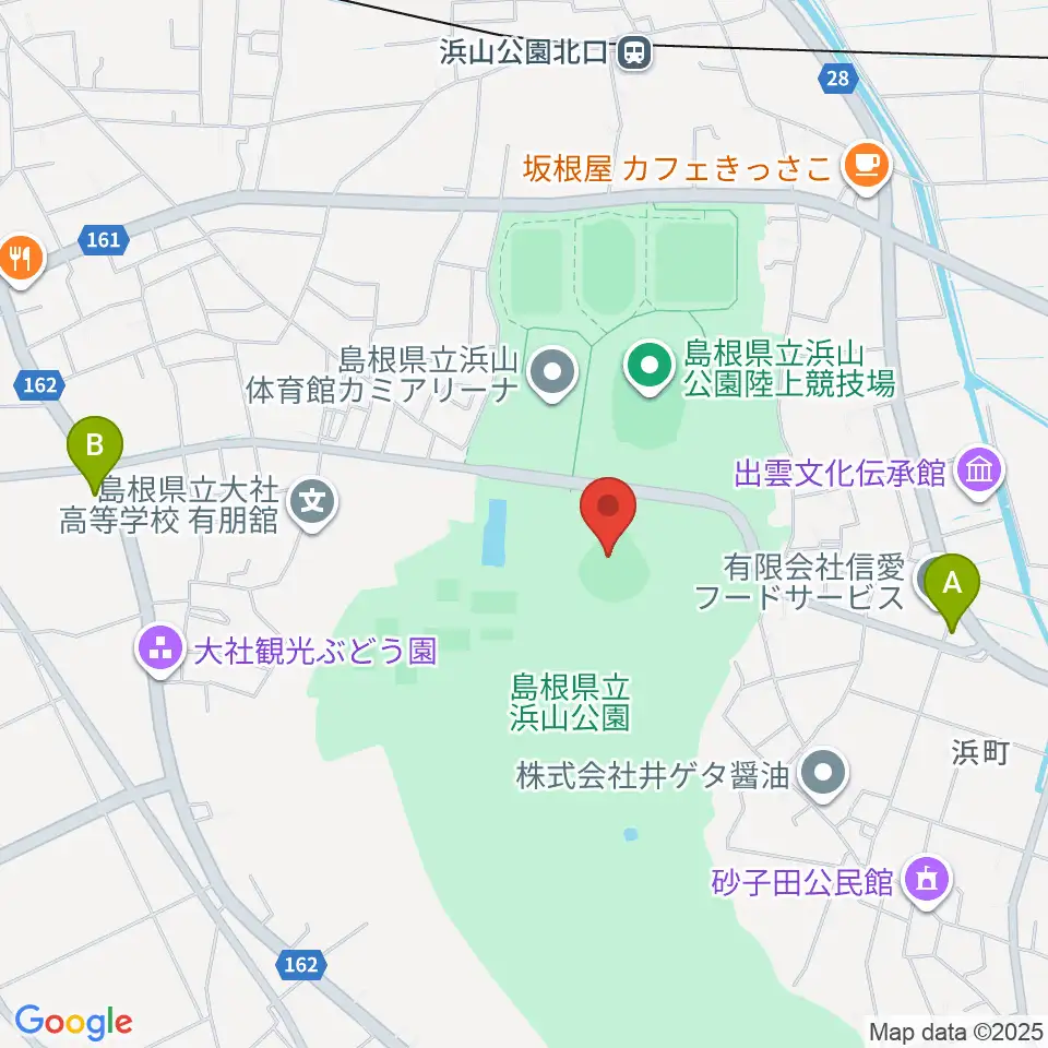 島根県立浜山公園野球場周辺のコンビニエンスストア一覧地図
