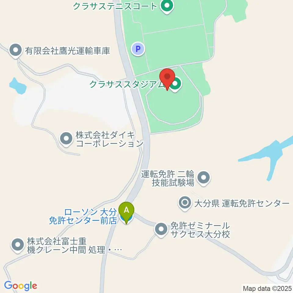 クラサススタジアム周辺のコンビニエンスストア一覧地図