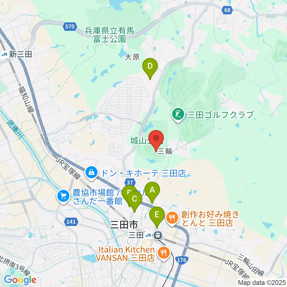 神姫バスキッピースタジアム周辺のコンビニエンスストア一覧地図