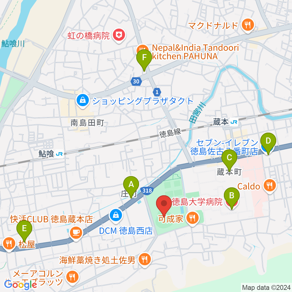 むつみスタジアム周辺のコンビニエンスストア一覧地図