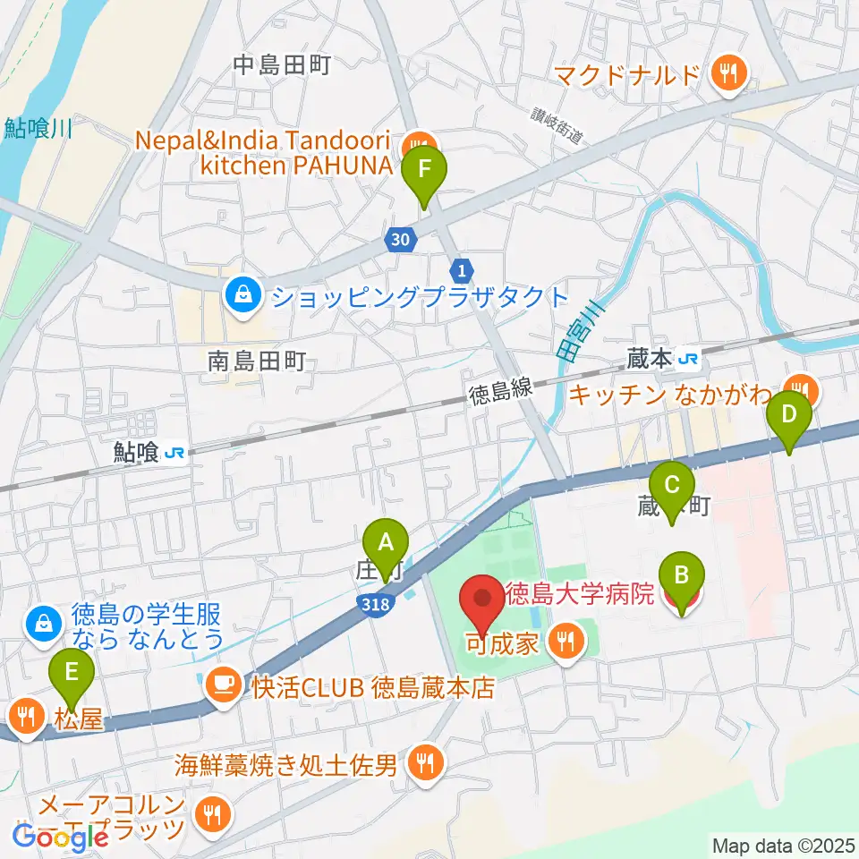 むつみスタジアム周辺のコンビニエンスストア一覧地図