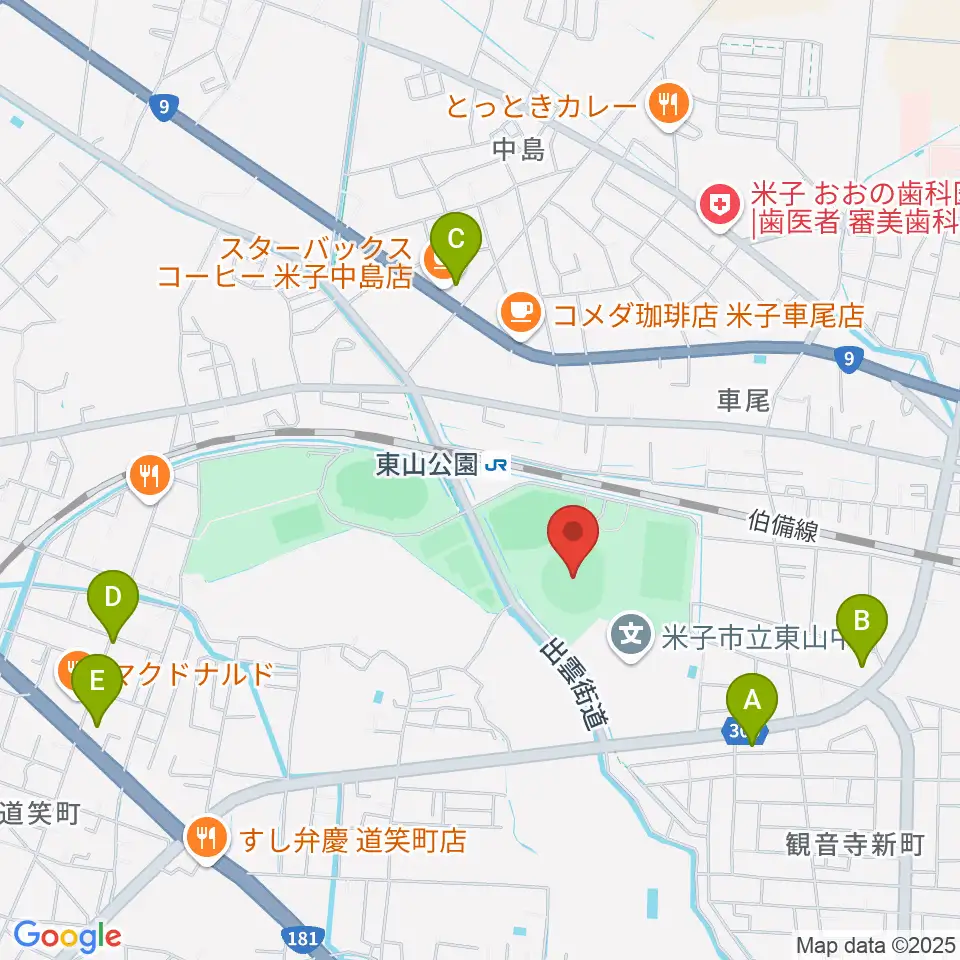 どらドラパーク米子市民球場周辺のコンビニエンスストア一覧地図