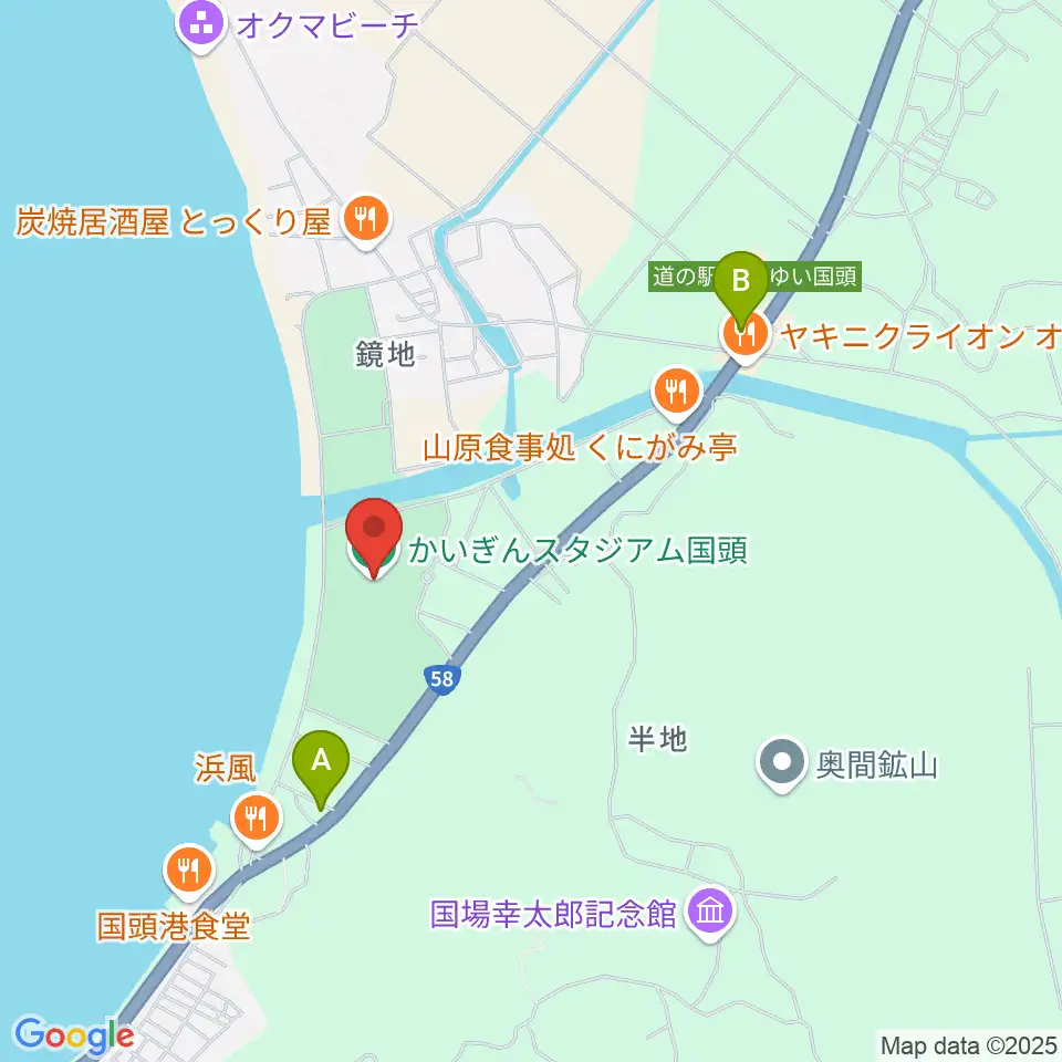 かいぎんスタジアム国頭周辺のコンビニエンスストア一覧地図