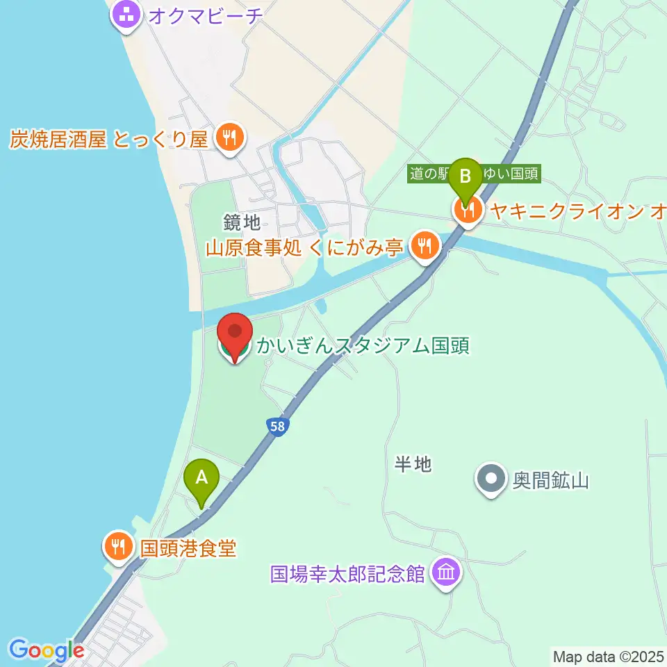 かいぎんスタジアム国頭周辺のコンビニエンスストア一覧地図