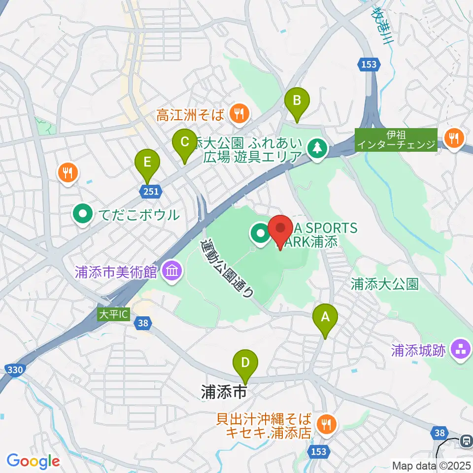 ANA BALL PARK浦添周辺のコンビニエンスストア一覧地図