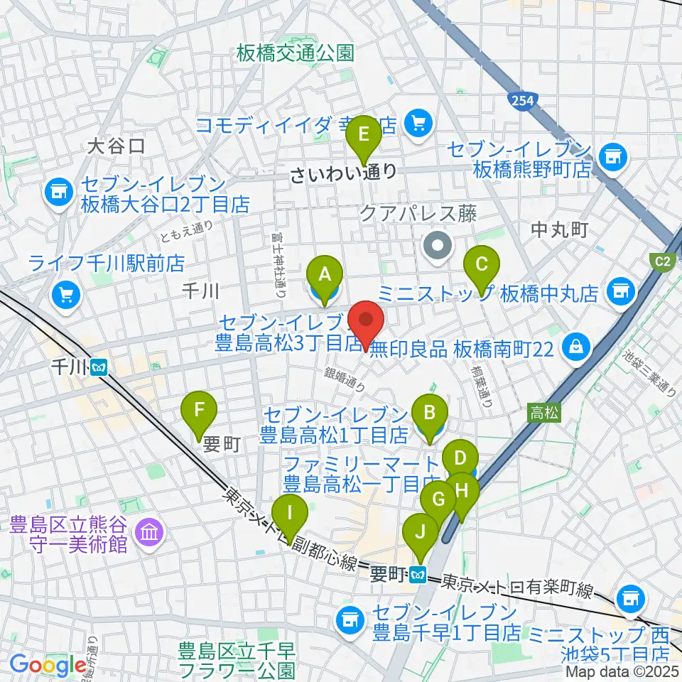 アルトフォニックスタジオ周辺のコンビニエンスストア一覧地図