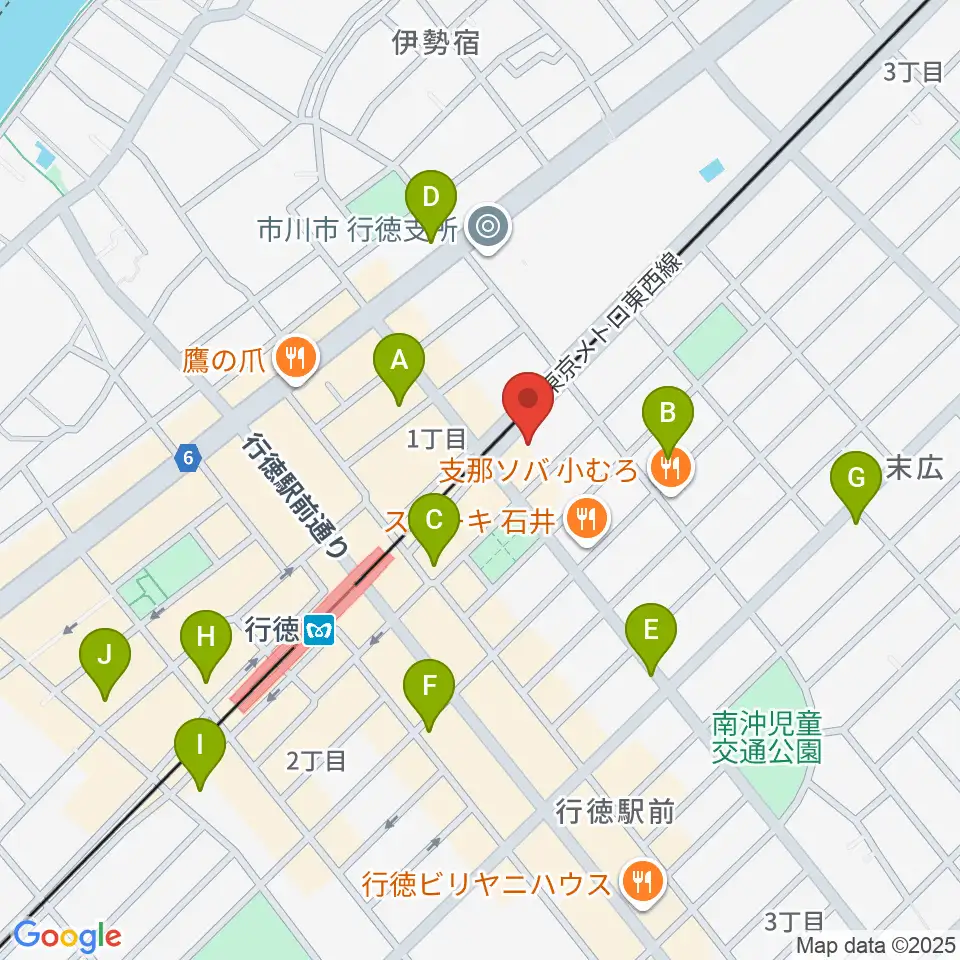 ワイルドフラワー・スタジオ行徳周辺のコンビニエンスストア一覧地図