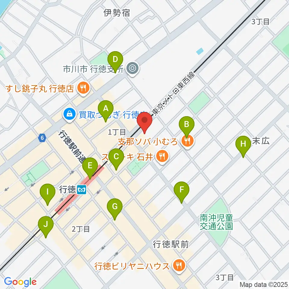 ワイルドフラワー・スタジオ行徳周辺のコンビニエンスストア一覧地図