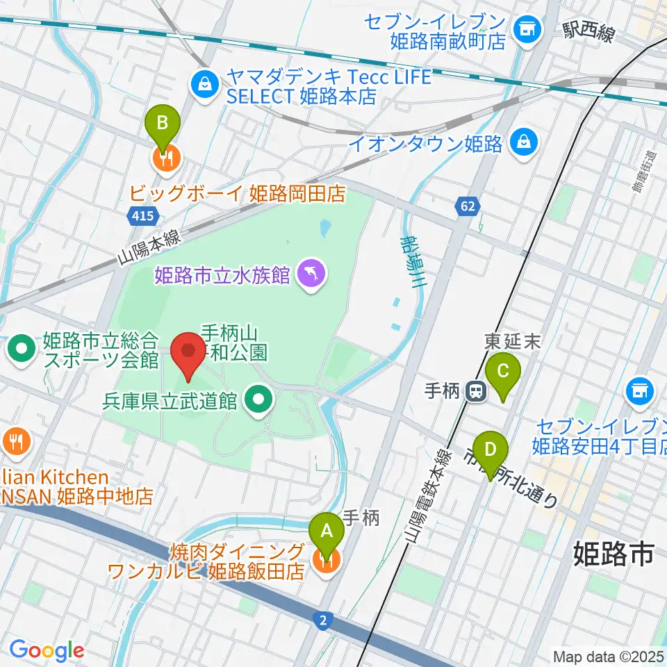 ウインク球場周辺のコンビニエンスストア一覧地図