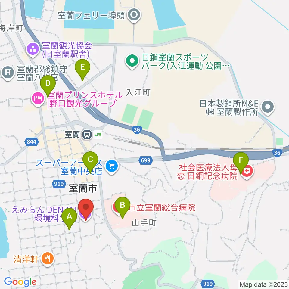 えみらん DENZAI環境科学館周辺のコンビニエンスストア一覧地図