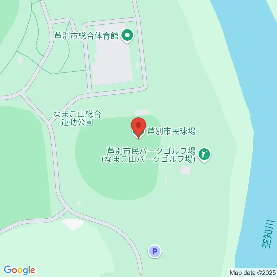 芦別市民球場周辺のコンビニエンスストア一覧地図