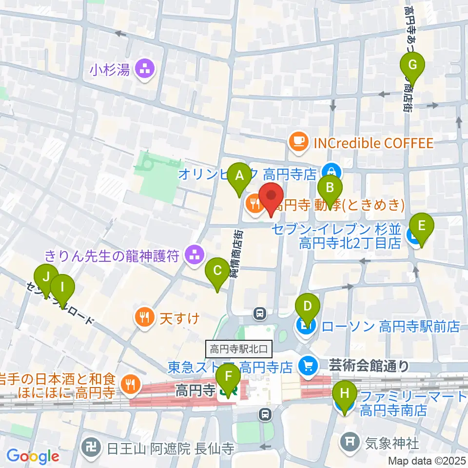 スタジオ・コヤーマR店周辺のコンビニエンスストア一覧地図