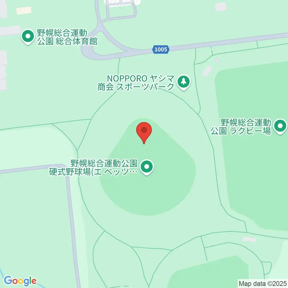 北海道立野幌総合運動公園硬式野球場周辺のコンビニエンスストア一覧地図