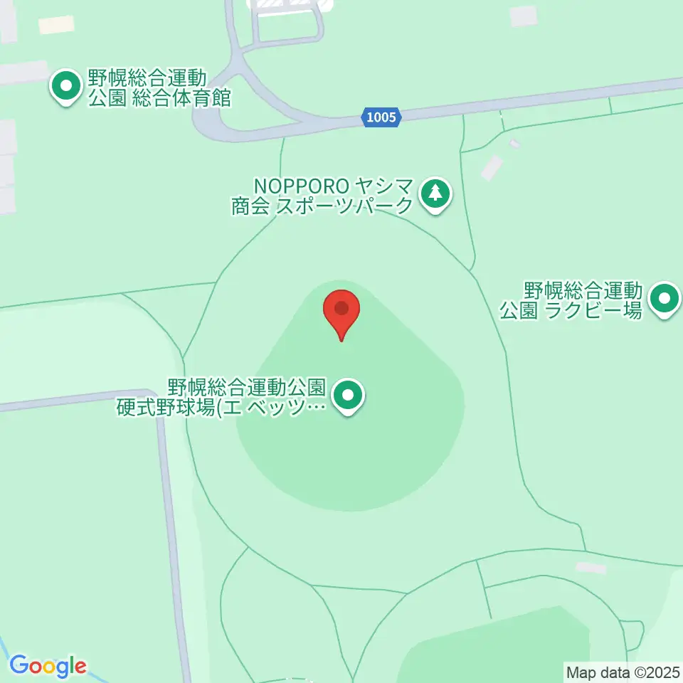 北海道立野幌総合運動公園硬式野球場周辺のコンビニエンスストア一覧地図