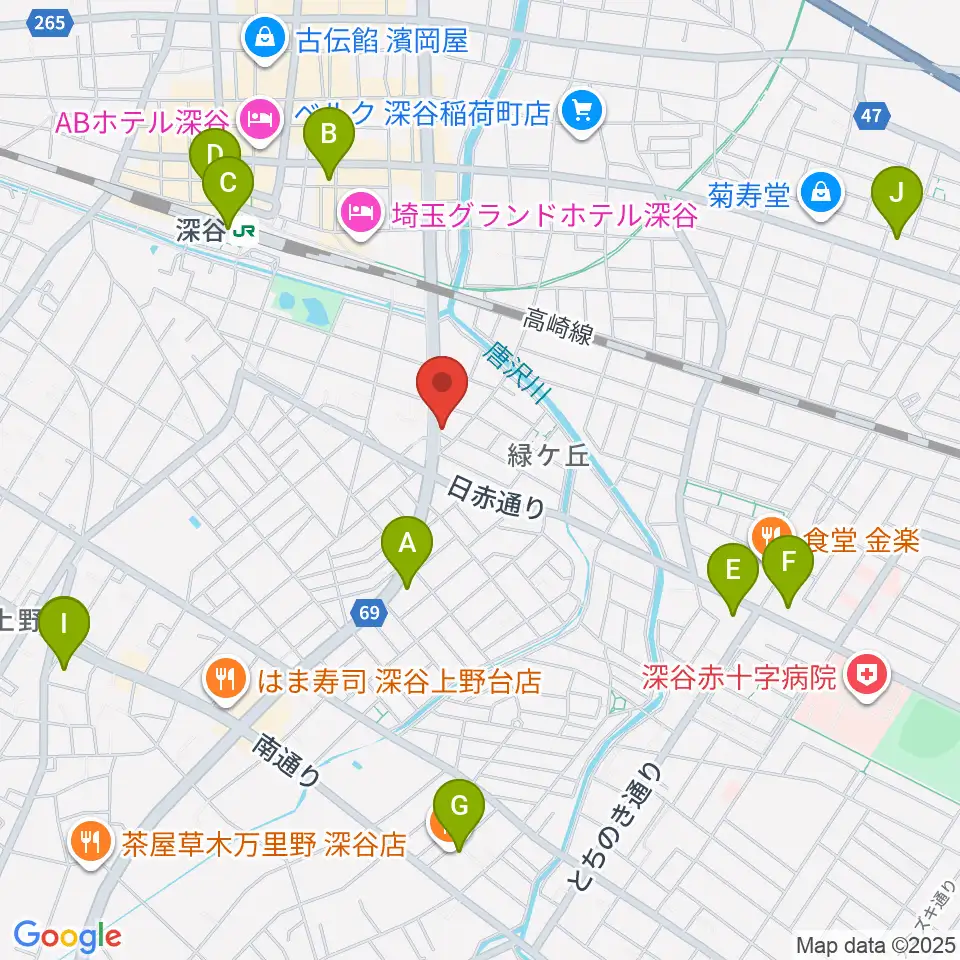 FMふっかちゃん周辺のコンビニエンスストア一覧地図
