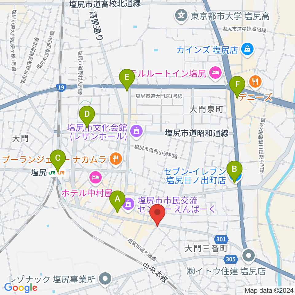 高ボッチ高原FM周辺のコンビニエンスストア一覧地図