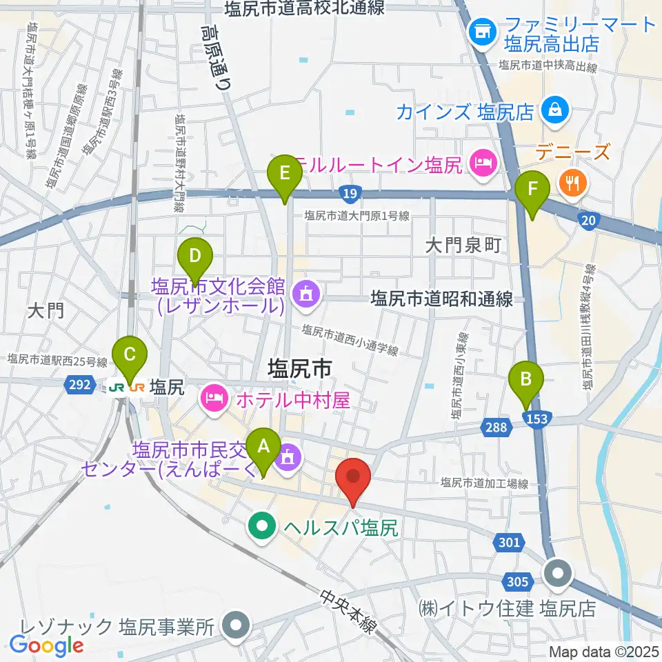 高ボッチ高原FM周辺のコンビニエンスストア一覧地図