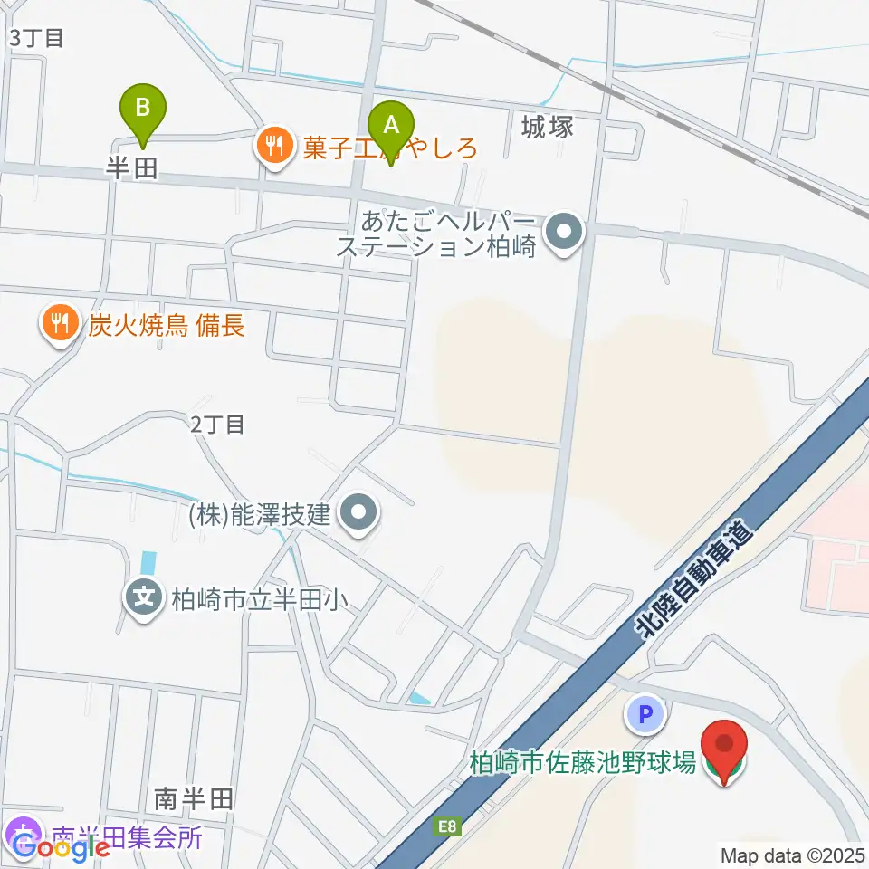 佐藤池野球場周辺のコンビニエンスストア一覧地図