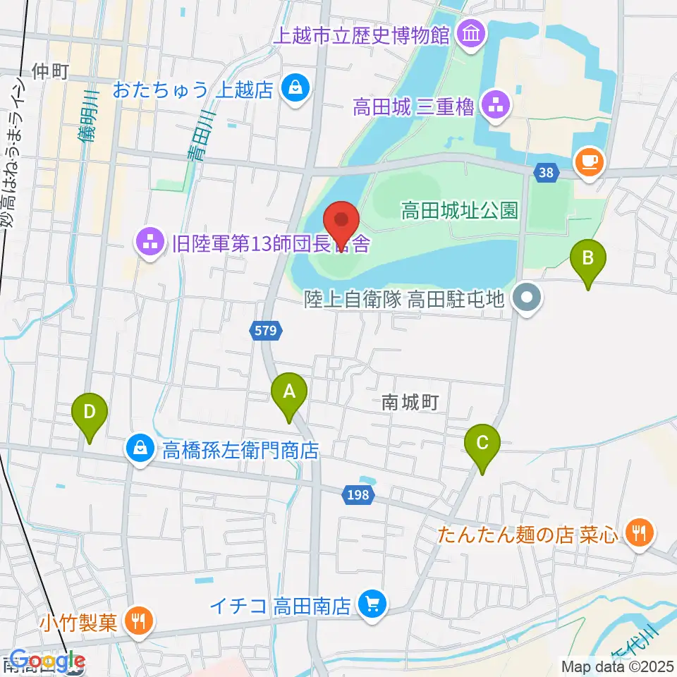 高田城址公園野球場周辺のコンビニエンスストア一覧地図