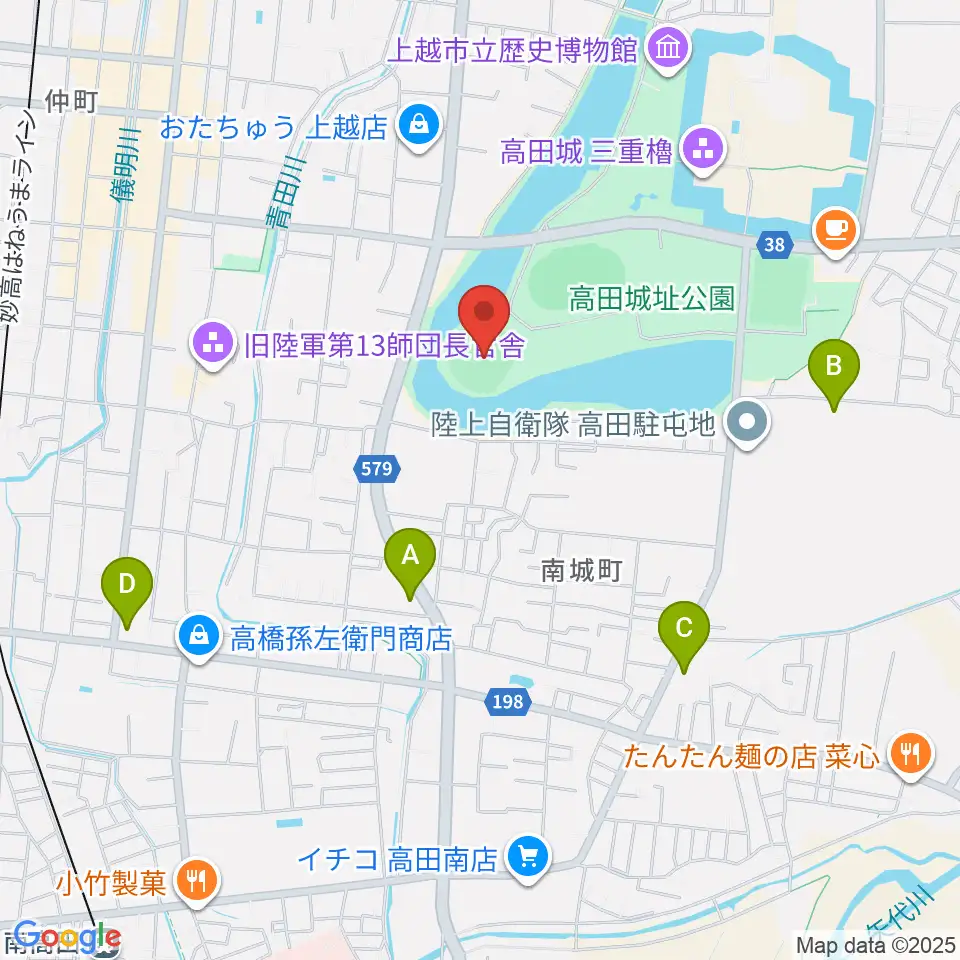 高田城址公園野球場周辺のコンビニエンスストア一覧地図