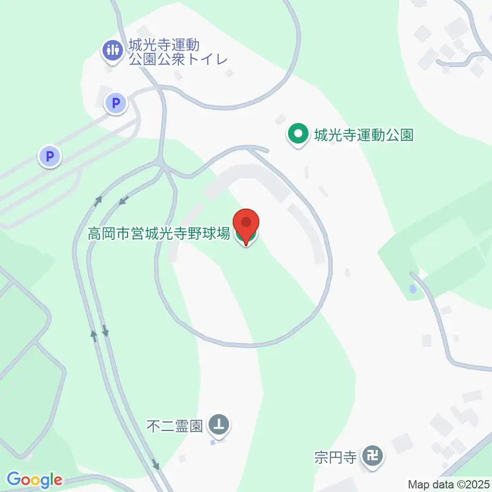高岡市営城光寺野球場周辺のコンビニエンスストア一覧地図