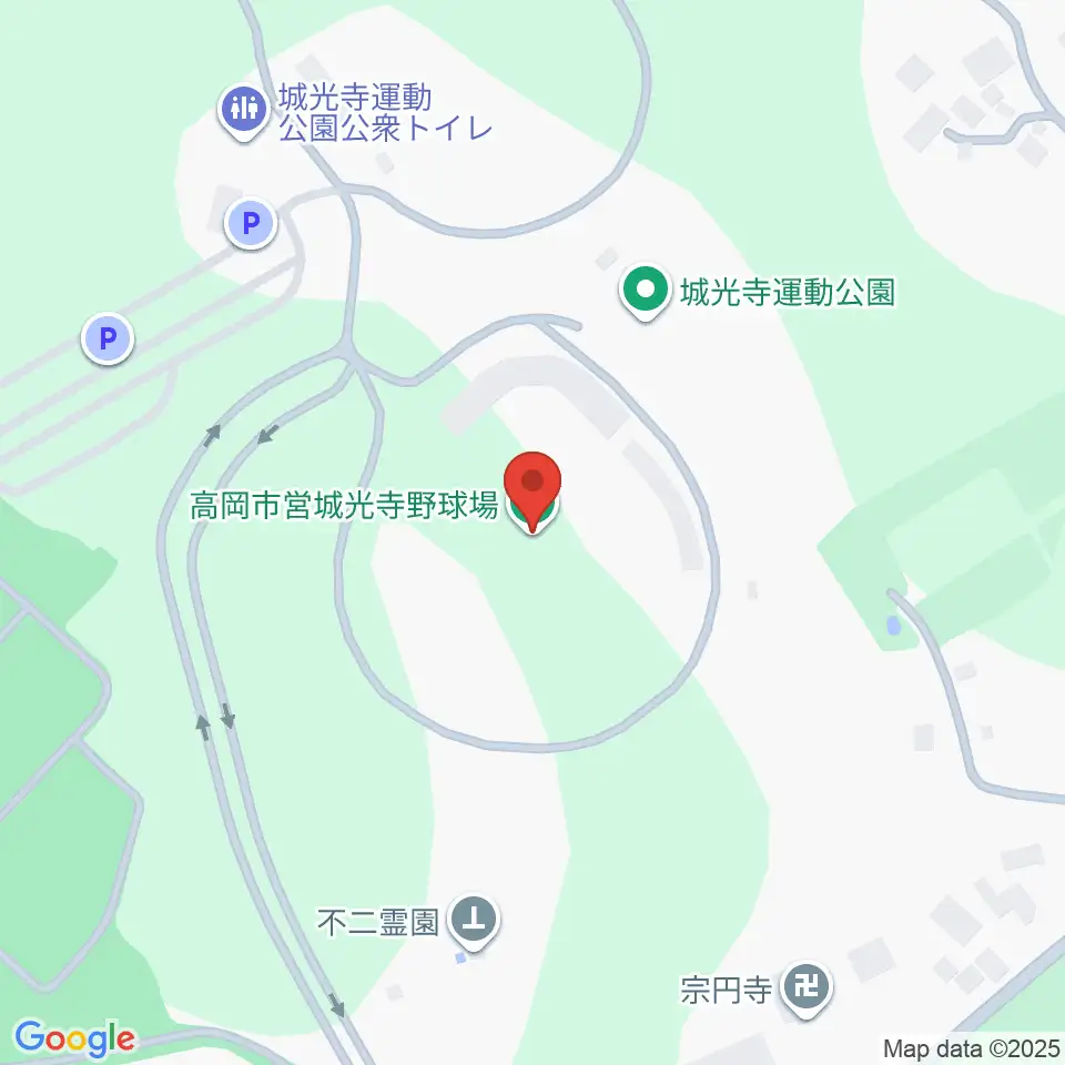 高岡市営城光寺野球場周辺のコンビニエンスストア一覧地図