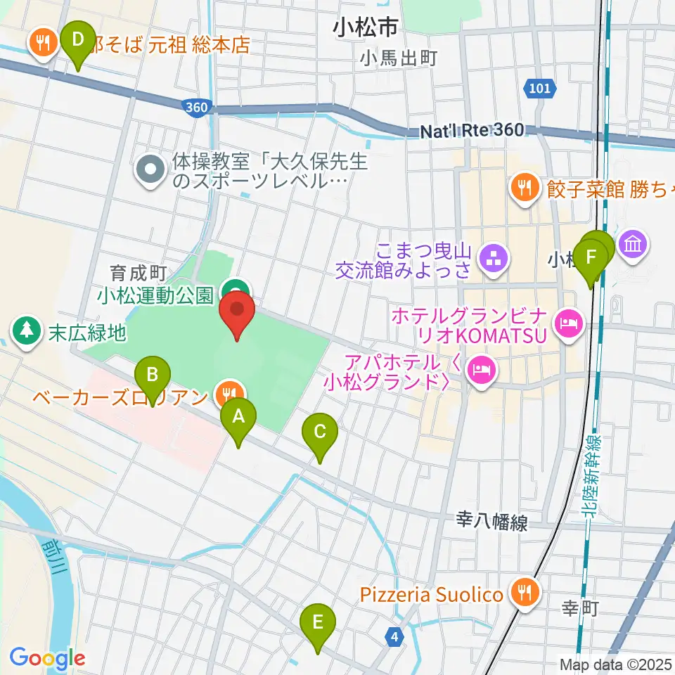 弁慶スタジアム周辺のコンビニエンスストア一覧地図