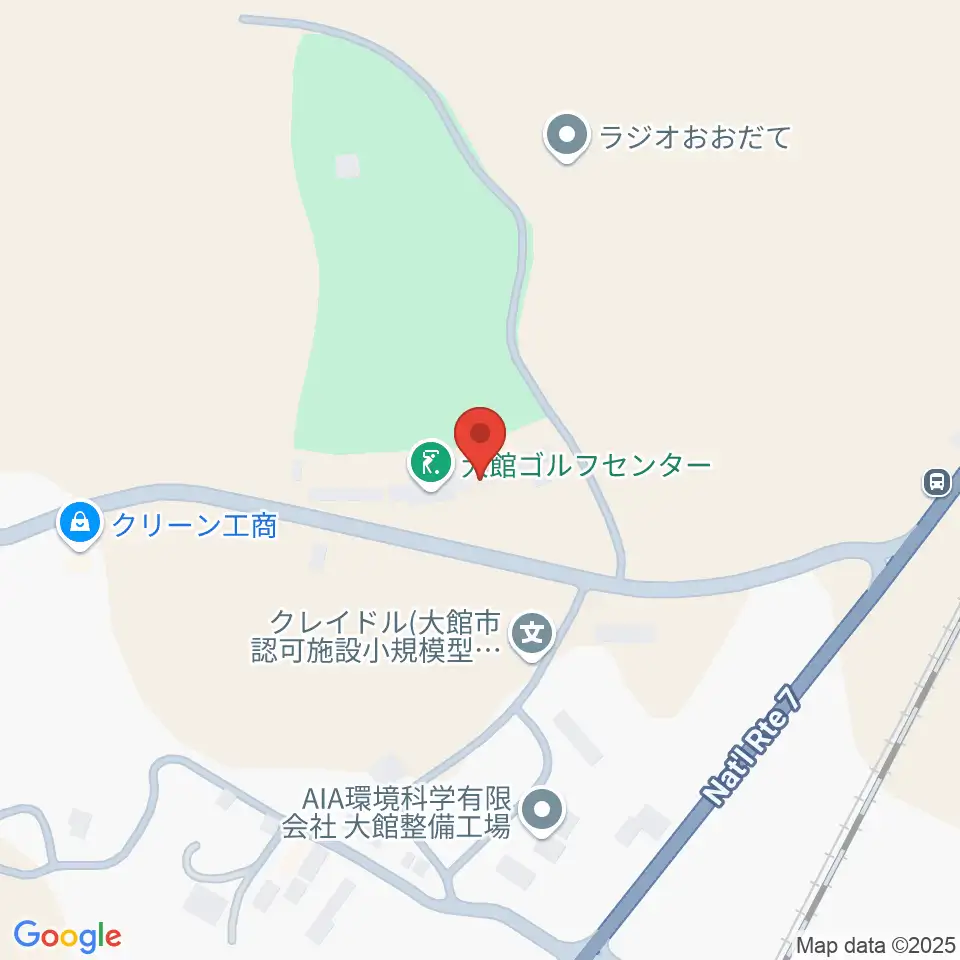 FMラジオおおだて周辺のコンビニエンスストア一覧地図