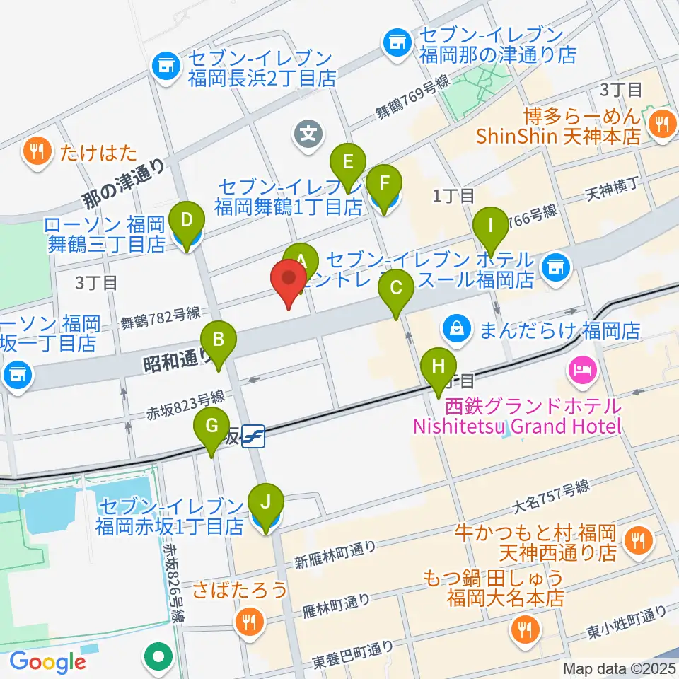 中央録音システム周辺のコンビニエンスストア一覧地図