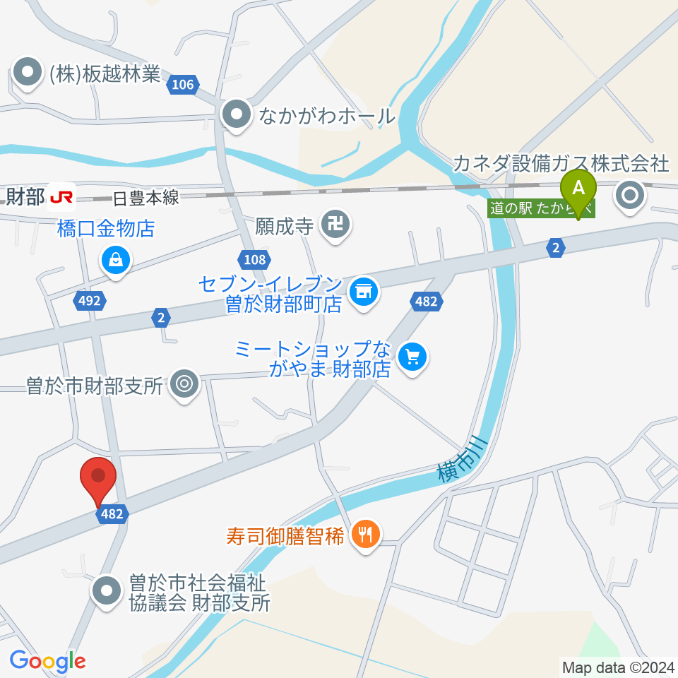 財部きらめきセンター周辺のコンビニエンスストア一覧地図