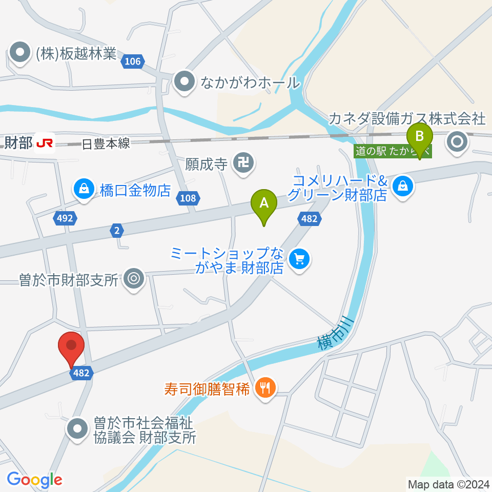 財部きらめきセンター周辺のコンビニエンスストア一覧地図