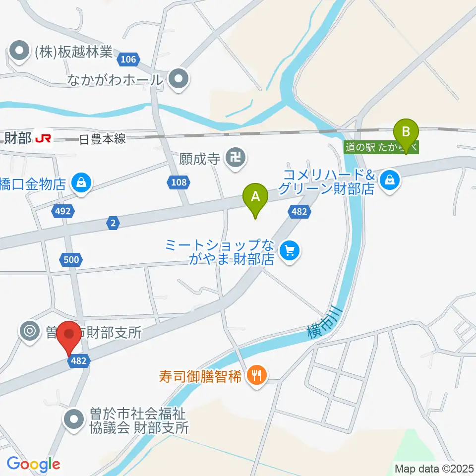 財部きらめきセンター周辺のコンビニエンスストア一覧地図