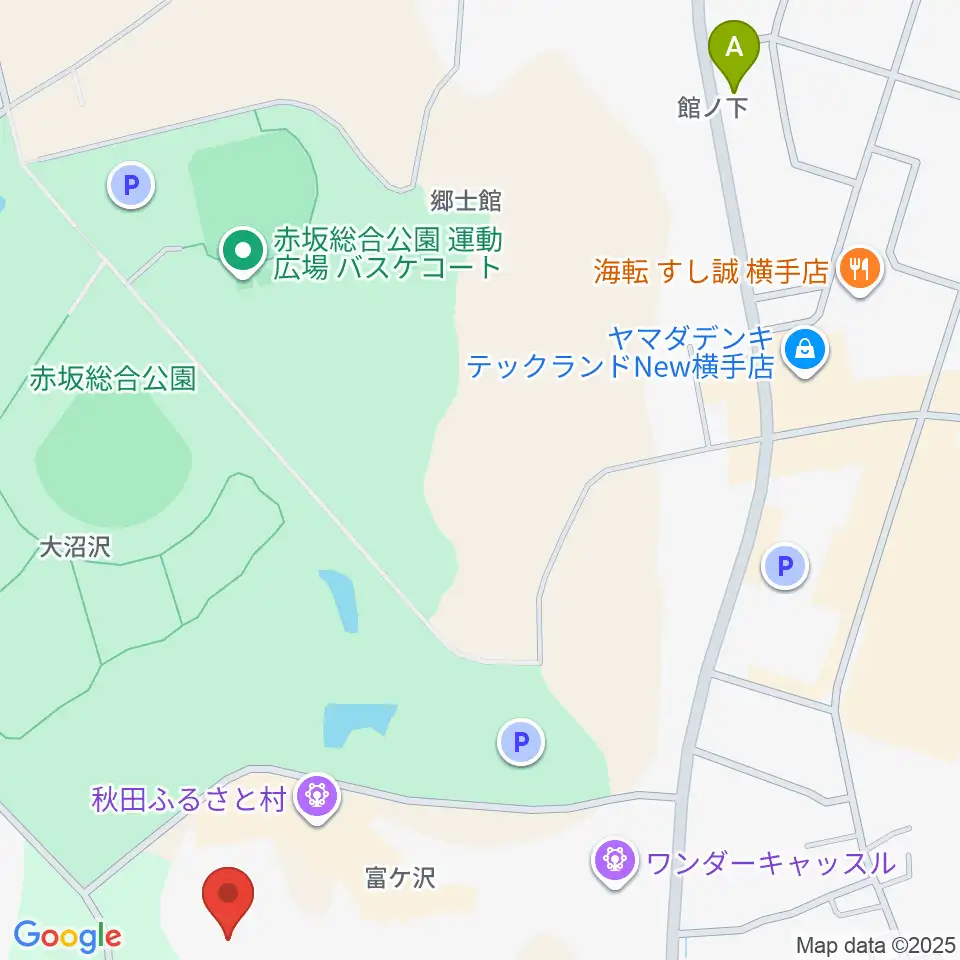 秋田ふるさと村ドーム劇場周辺のコンビニエンスストア一覧地図