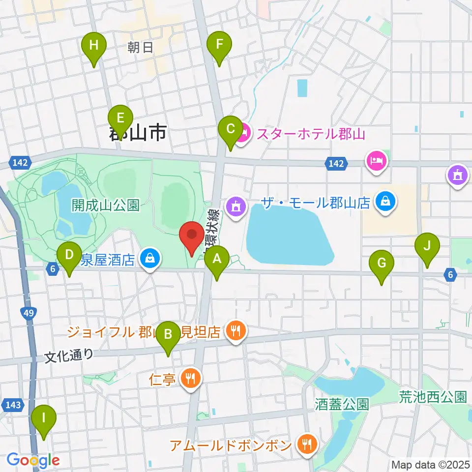 ミューカルがくと館周辺のコンビニエンスストア一覧地図