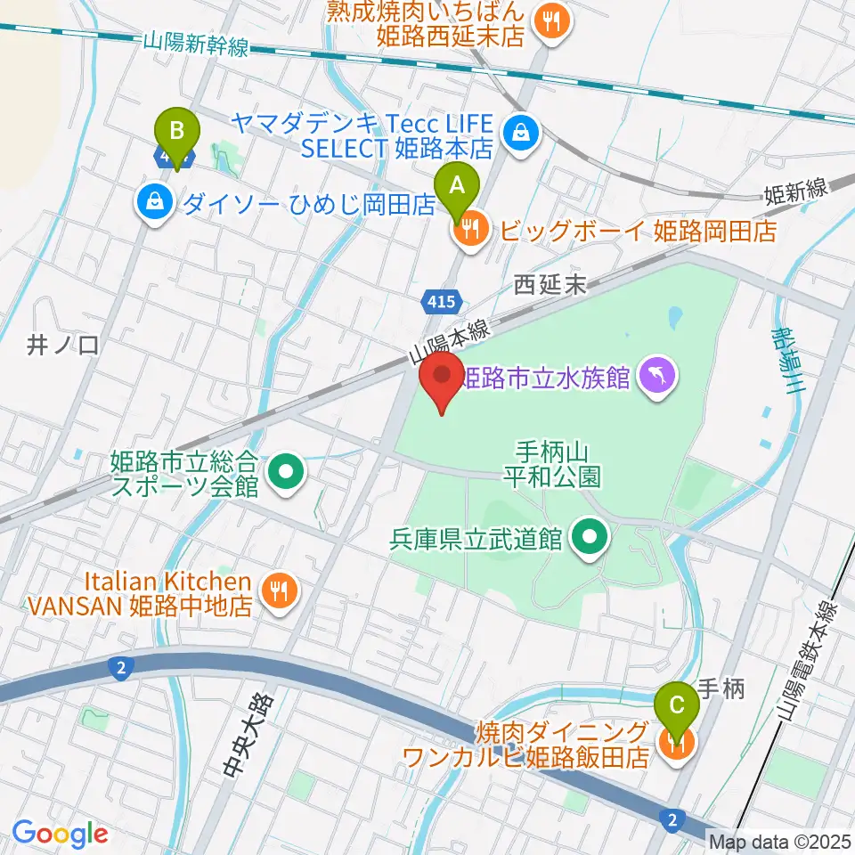 ウインク陸上競技場周辺のコンビニエンスストア一覧地図