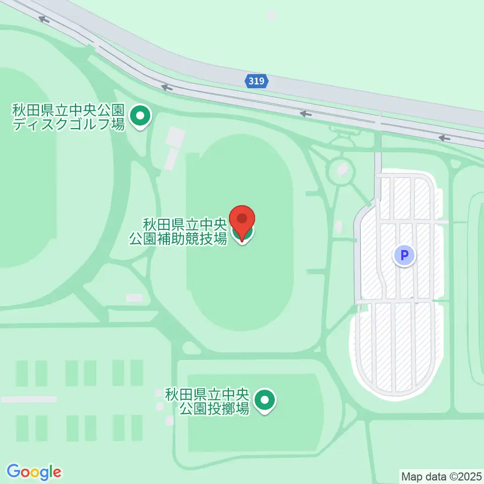 秋田県立中央公園補助陸上競技場周辺のコンビニエンスストア一覧地図