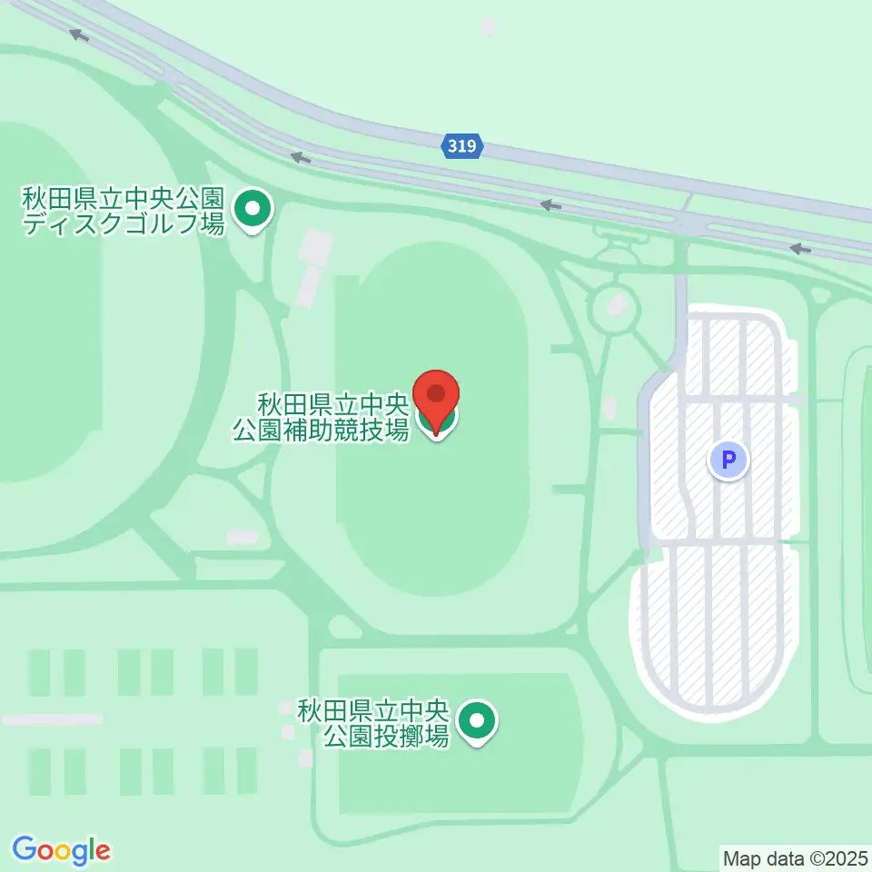 秋田県立中央公園補助陸上競技場周辺のコンビニエンスストア一覧地図