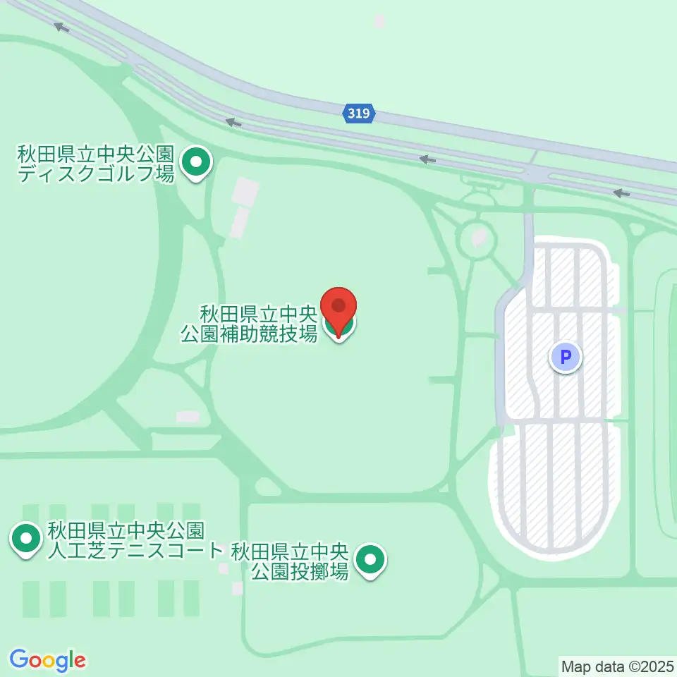 秋田県立中央公園補助陸上競技場周辺のコンビニエンスストア一覧地図