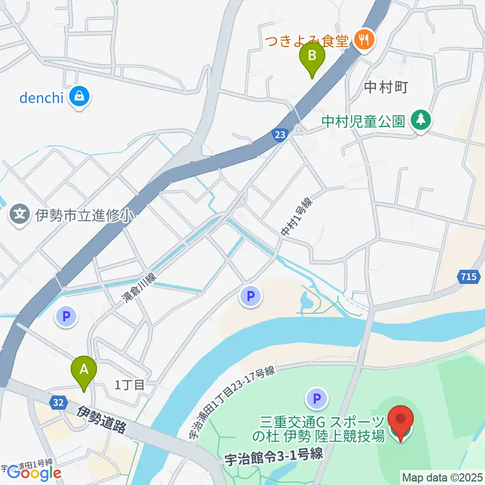 三重交通Gスポーツの杜伊勢陸上競技場周辺のコンビニエンスストア一覧地図