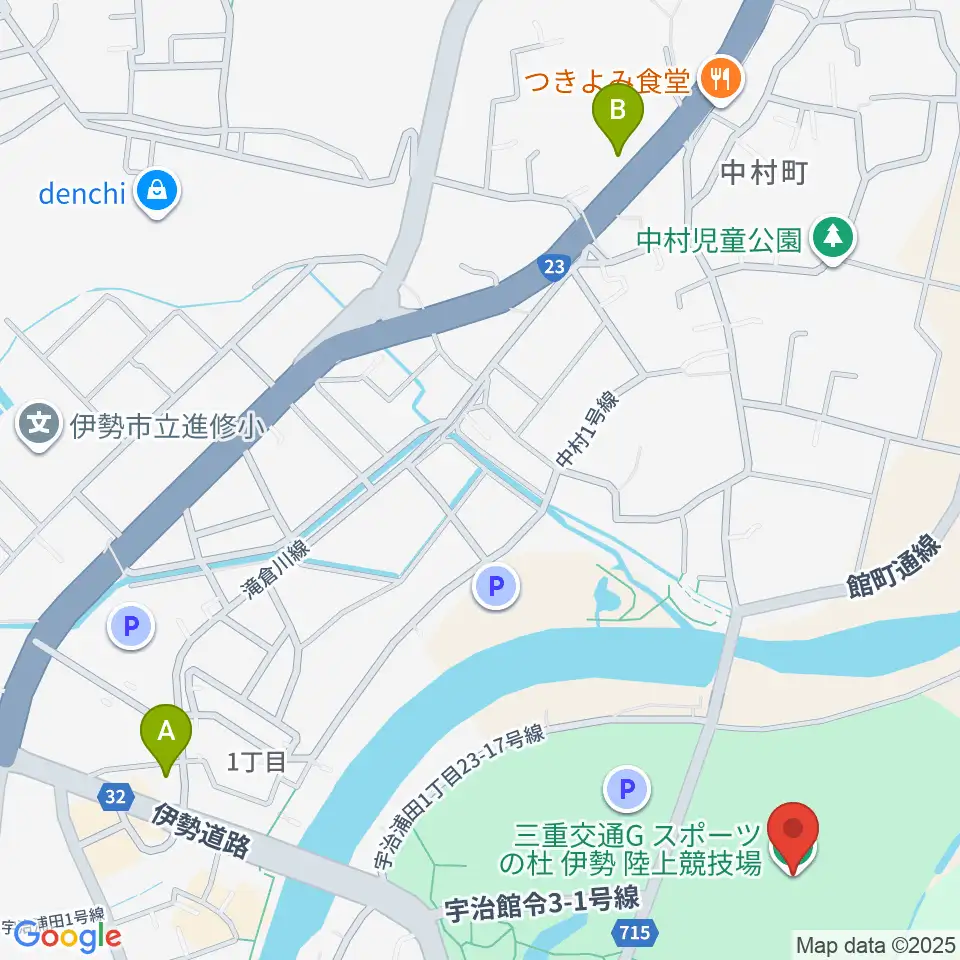 三重交通Gスポーツの杜伊勢陸上競技場周辺のコンビニエンスストア一覧地図