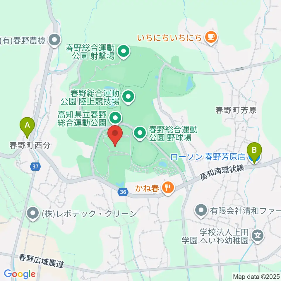 春野総合運動公園補助競技場周辺のコンビニエンスストア一覧地図