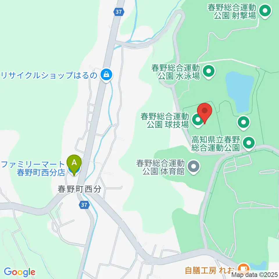 春野総合運動公園球技場周辺のコンビニエンスストア一覧地図
