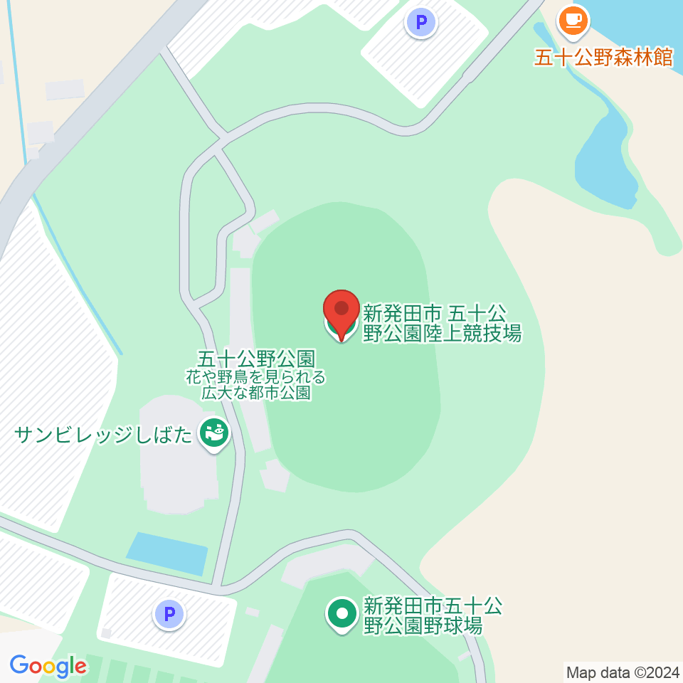 五十公野公園陸上競技場周辺のコンビニエンスストア一覧地図