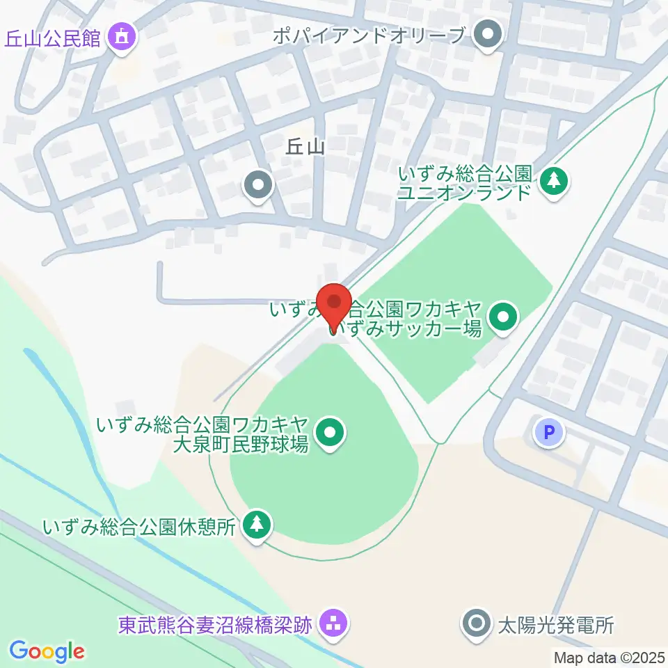 いずみ総合公園ワカキヤ大泉町民野球場周辺のコンビニエンスストア一覧地図