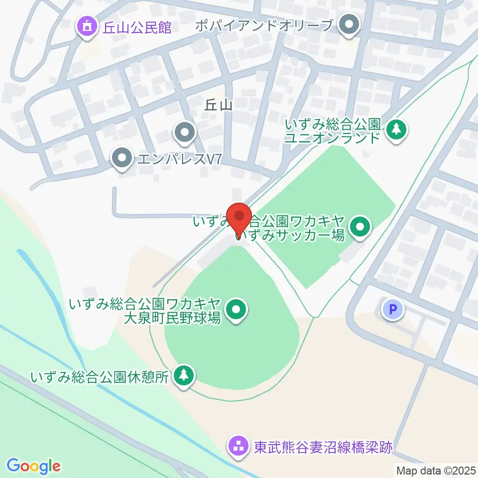いずみ総合公園ワカキヤ大泉町民野球場周辺のコンビニエンスストア一覧地図