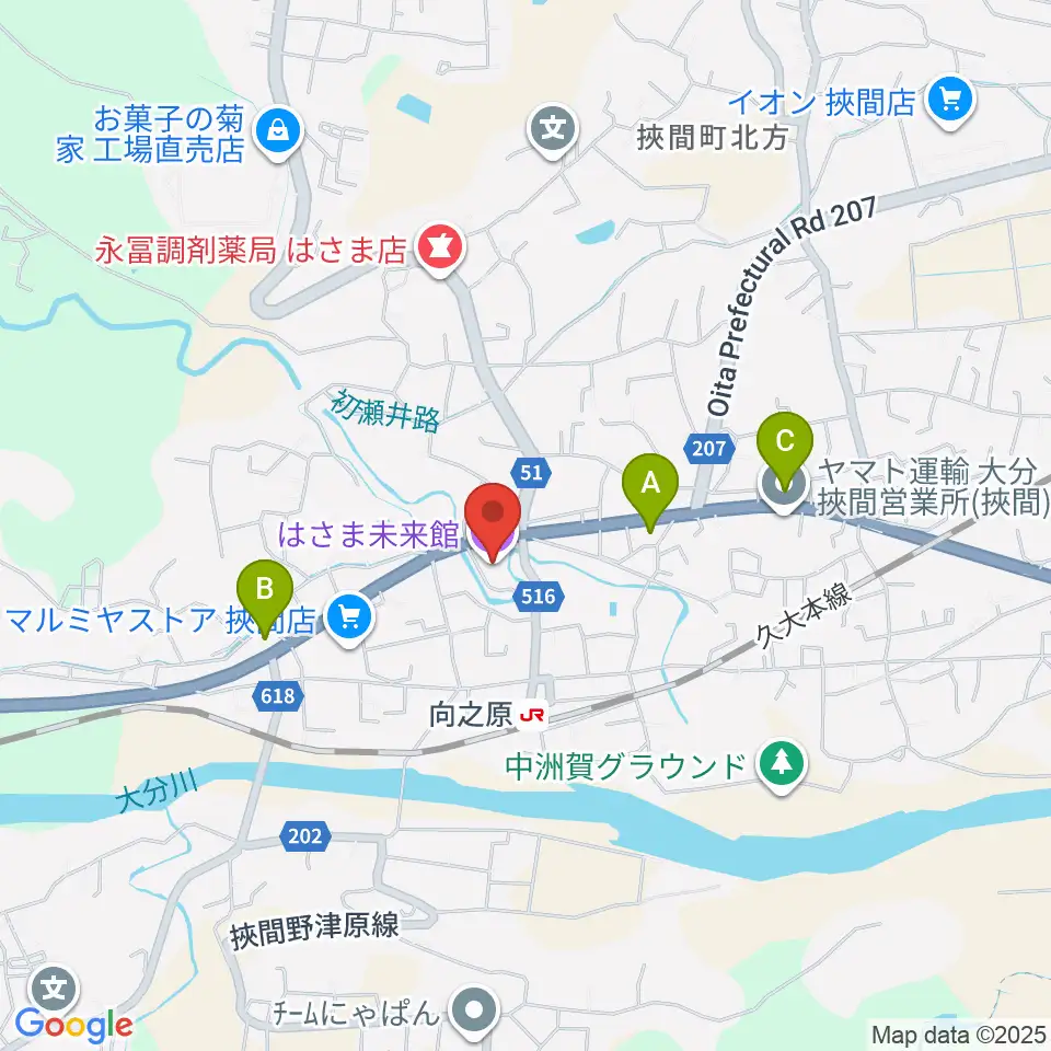 はさま未来館DENKENホール周辺のコンビニエンスストア一覧地図