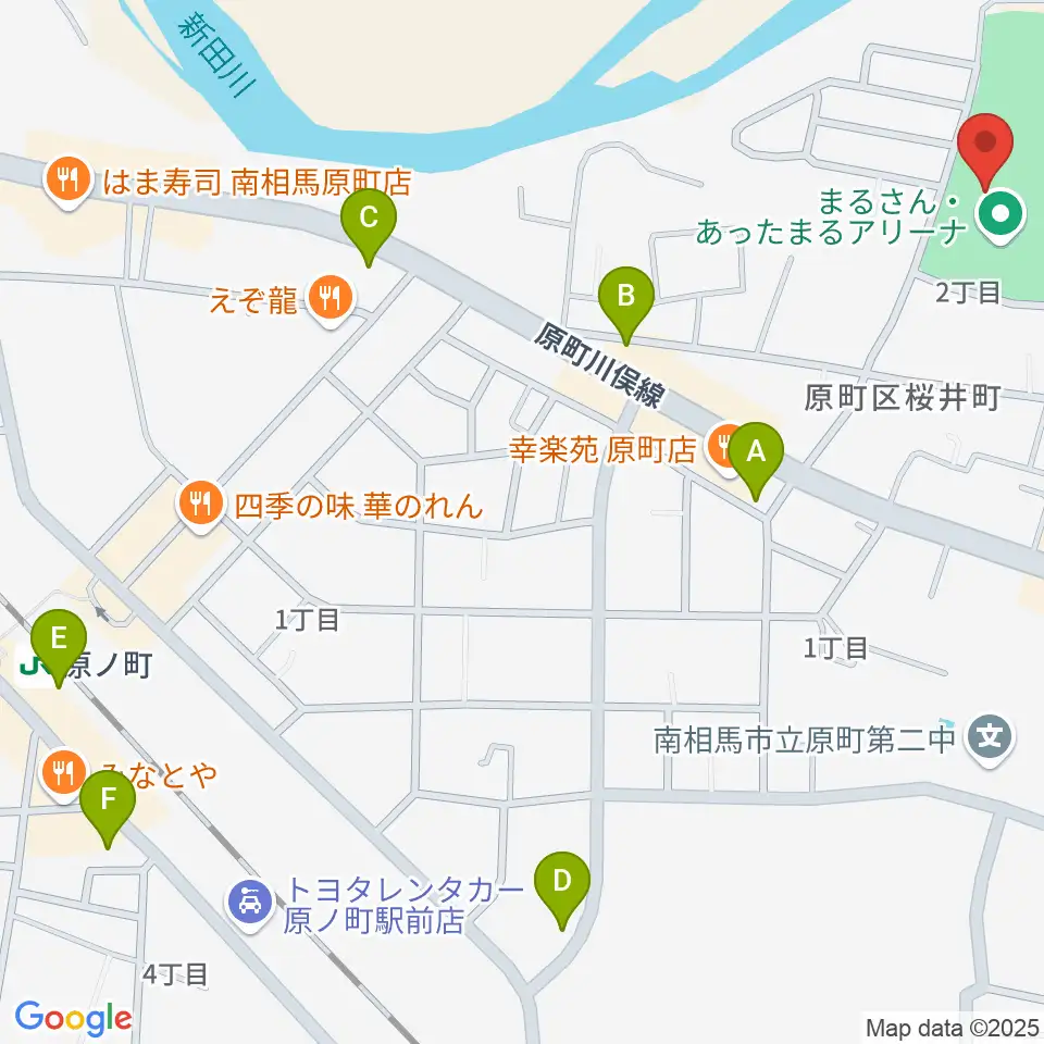 まるさん・あったまるアリーナ周辺のコンビニエンスストア一覧地図