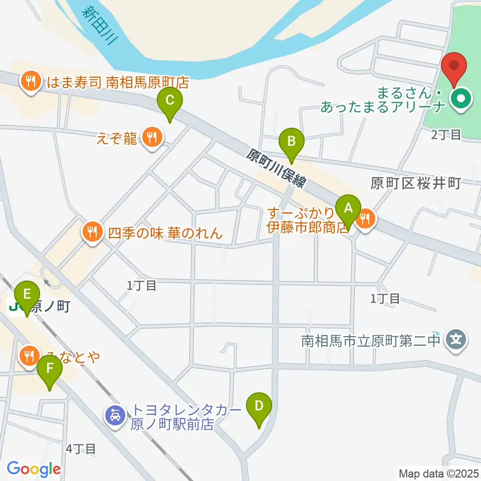 まるさん・あったまるアリーナ周辺のコンビニエンスストア一覧地図