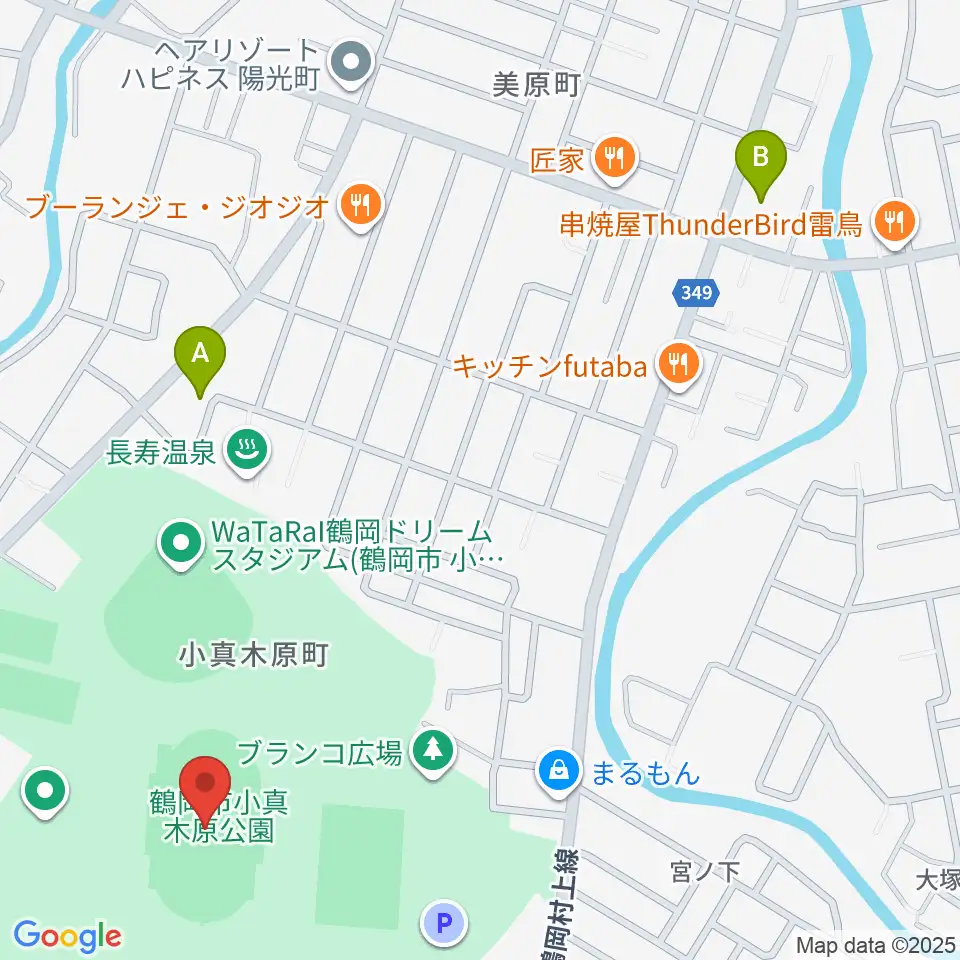 小真木原陸上競技場周辺のコンビニエンスストア一覧地図